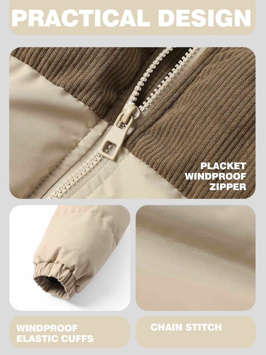 Manteau matelassé pour homme, à capuche, vert