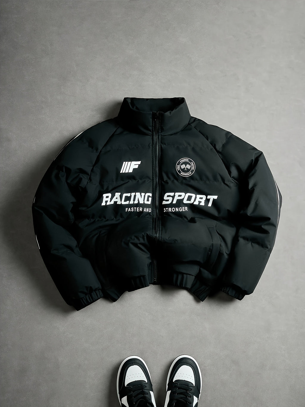 Veste pour homme, à col montant, vert