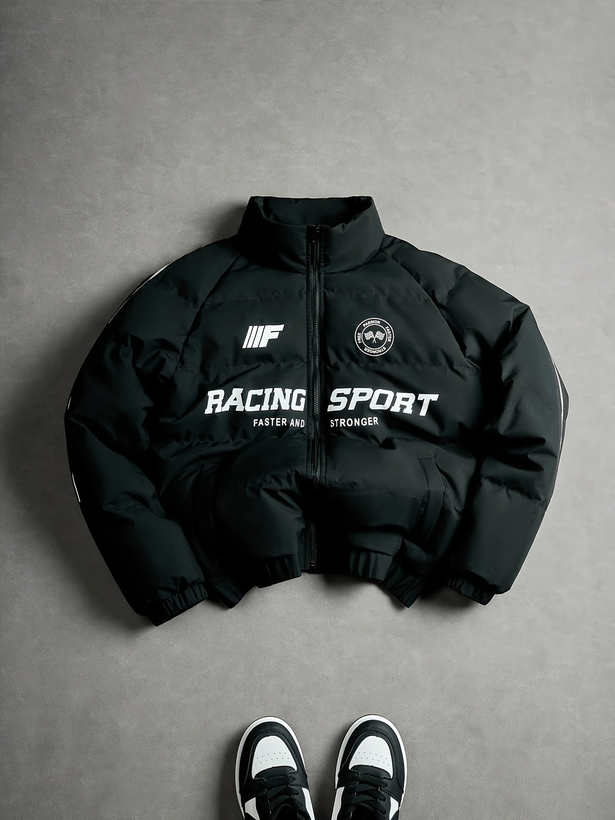 Veste pour homme, à col montant, vert