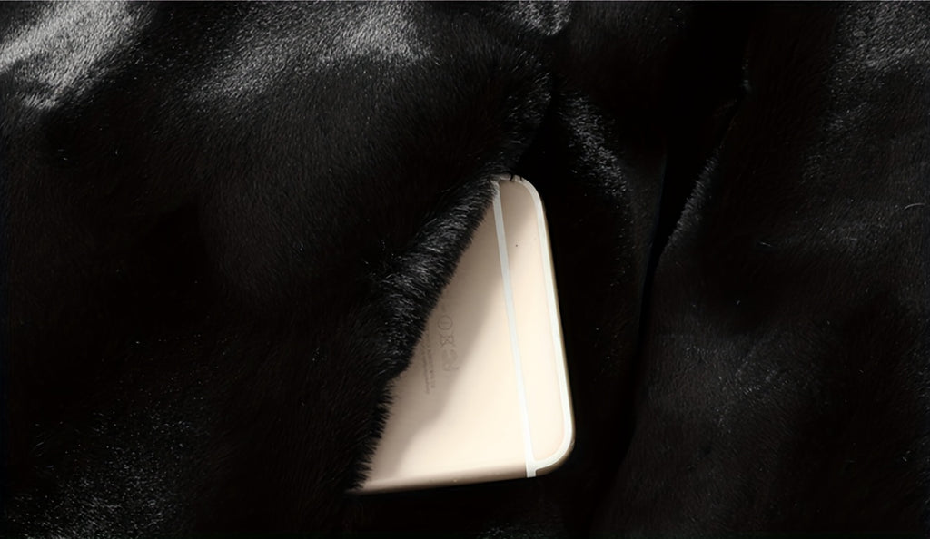 Manteau, à carreaux, à revers, noir, photo 5