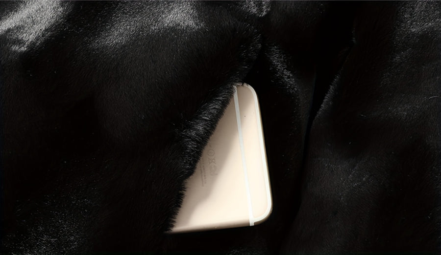 Manteau, à carreaux, à revers, noir, photo 5