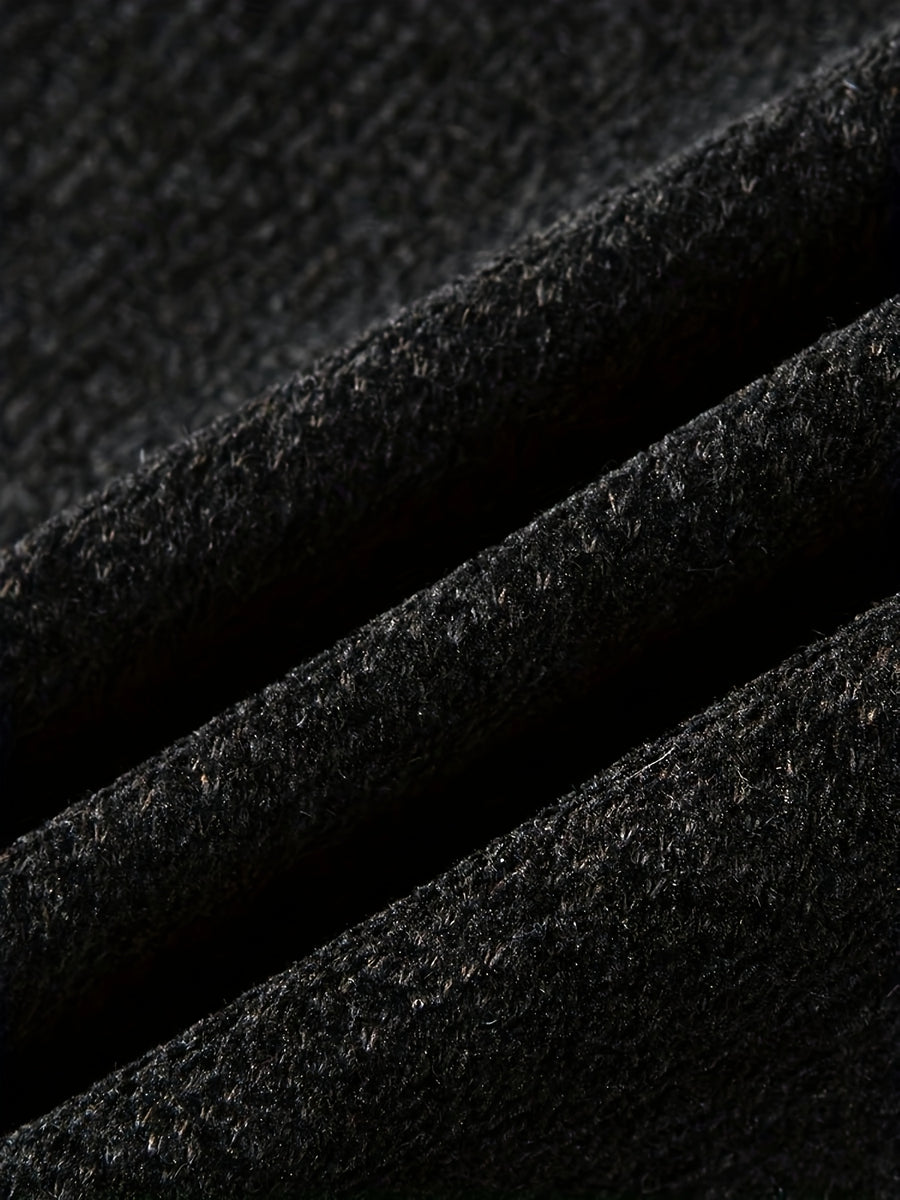 Veste long, tweed, à revers, détail du vêtement