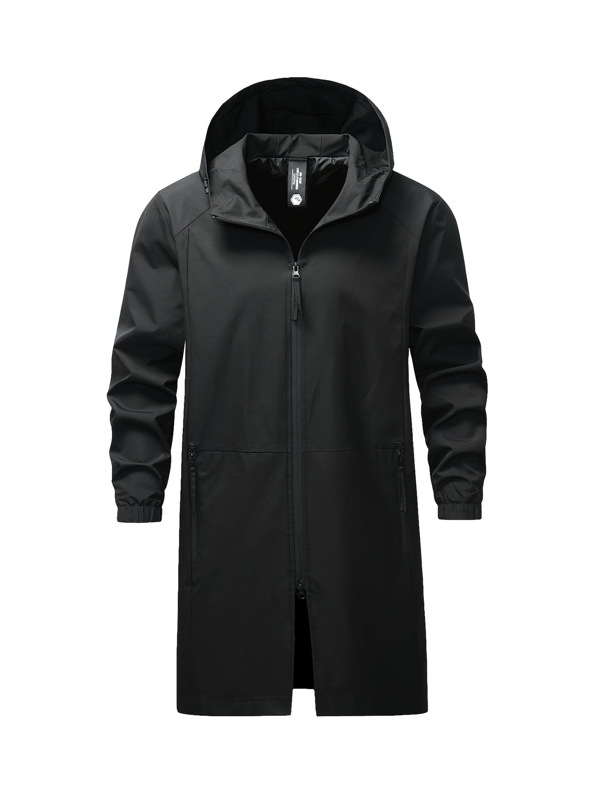 Veste pour homme, grandes tailles, à capuche, col montant