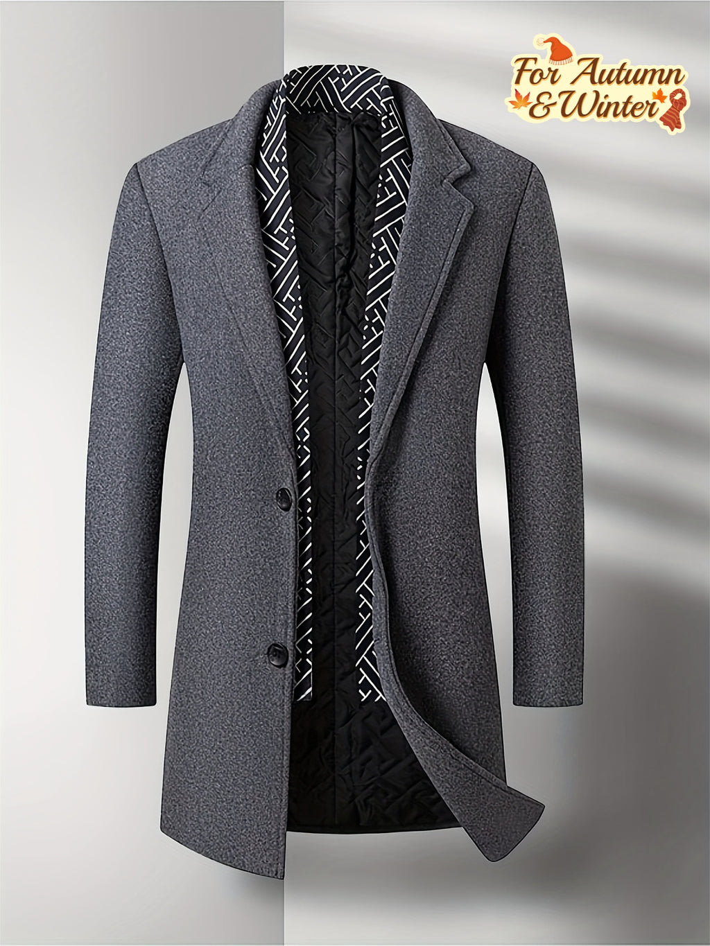 Manteau en laine mi-long, 50 % laine, tweed, photo 15
