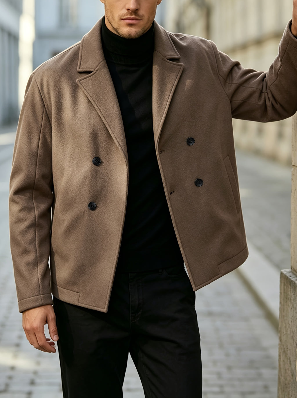 Manteau pour homme, à revers, modele 9