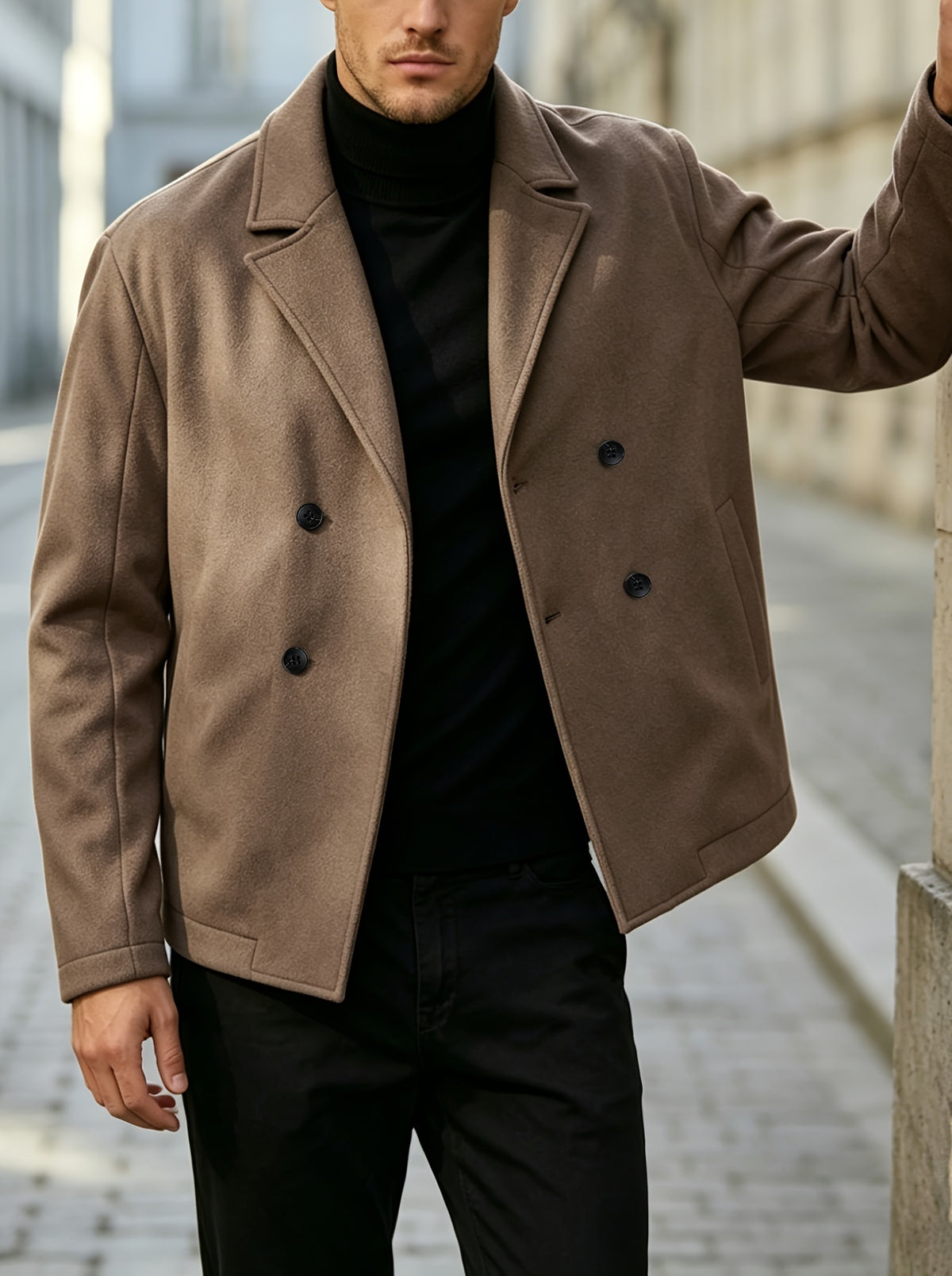 Manteau pour homme, à revers, modele 9