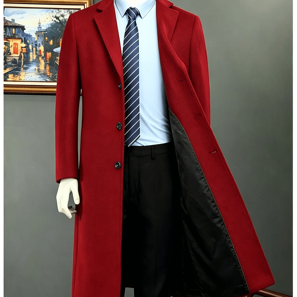 Veste, à revers, gris profond, coloris rouge écarlate, détail