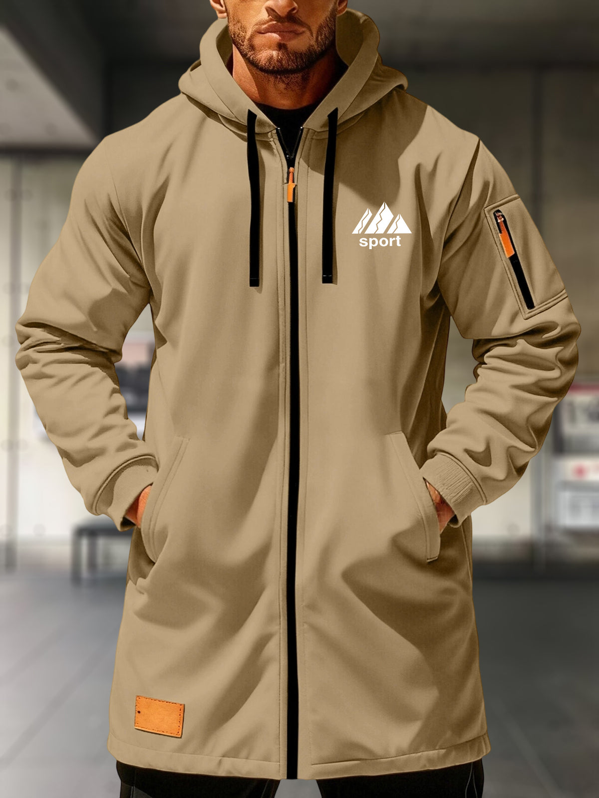 Veste pour homme, à capuche, bleu marine