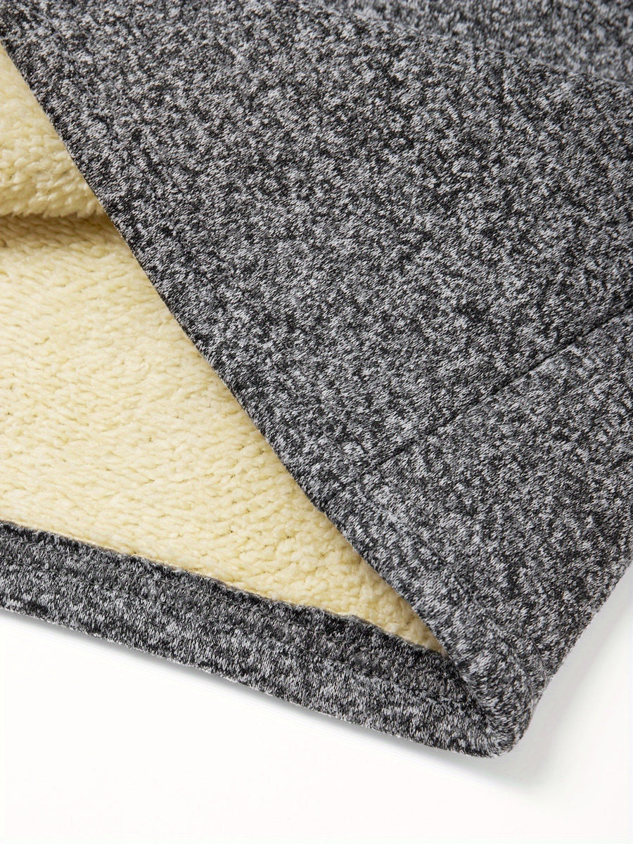 Manteau, polaire, à capuche, gris foncé, détail du vêtement