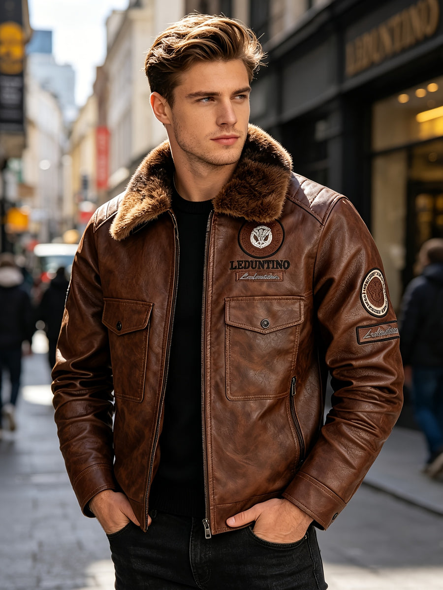 Veste en fausse fourrure, à revers, photo 4
