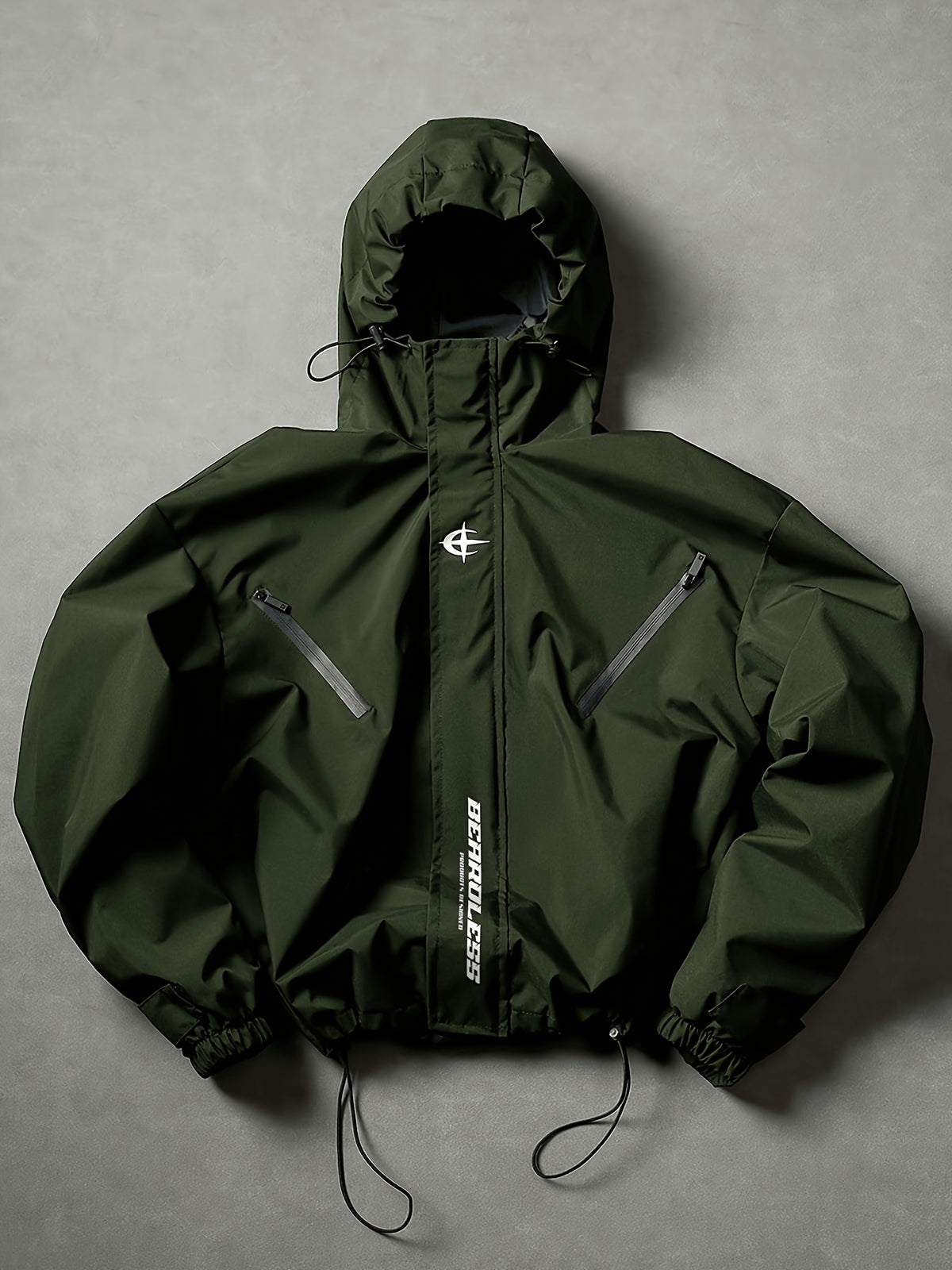 Veste pour homme, à capuche, vert olive