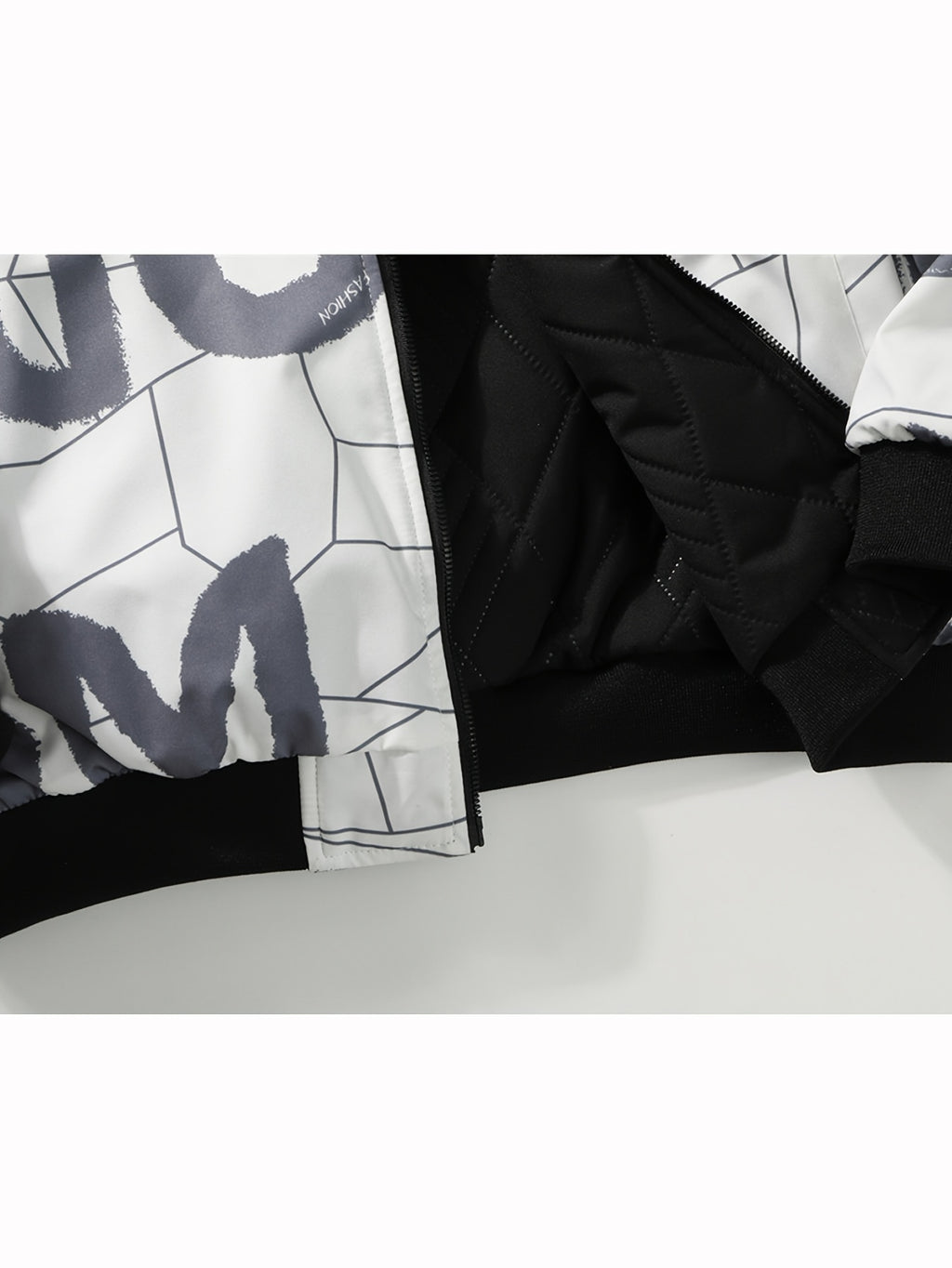 Veste matelassée pour homme, réversible, à capuche, noir