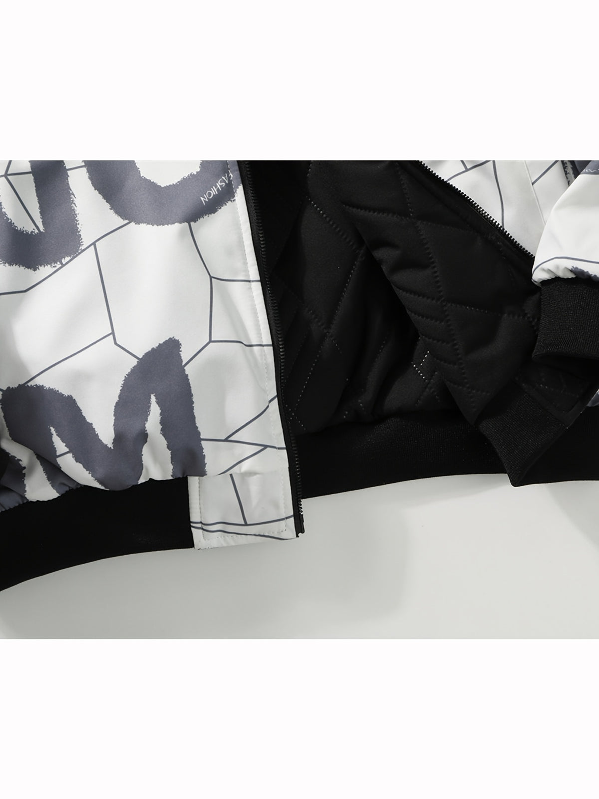 Veste matelassée pour homme, réversible, à capuche, noir