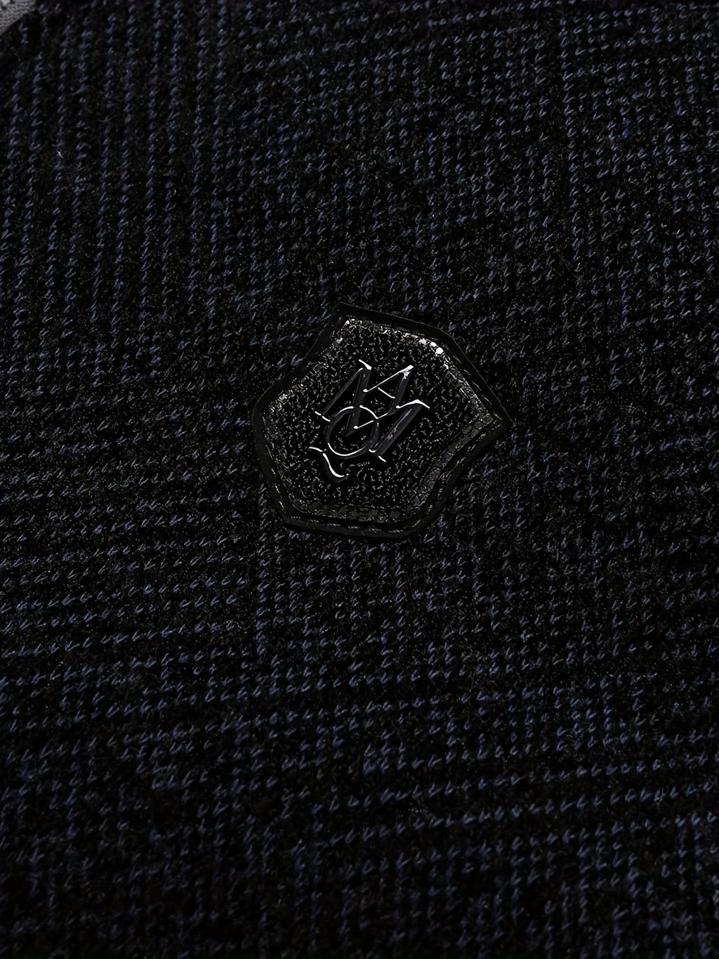 Veste longue, à col montant, noir, détail du vêtement