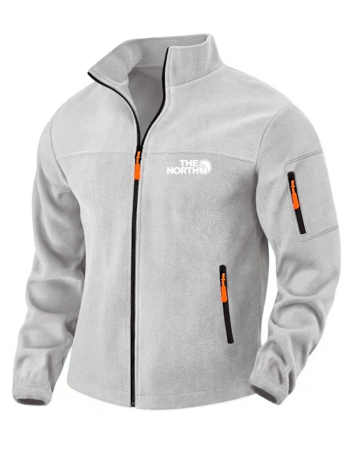 Veste pour homme, coupe-vent, à col montant, vert militaire