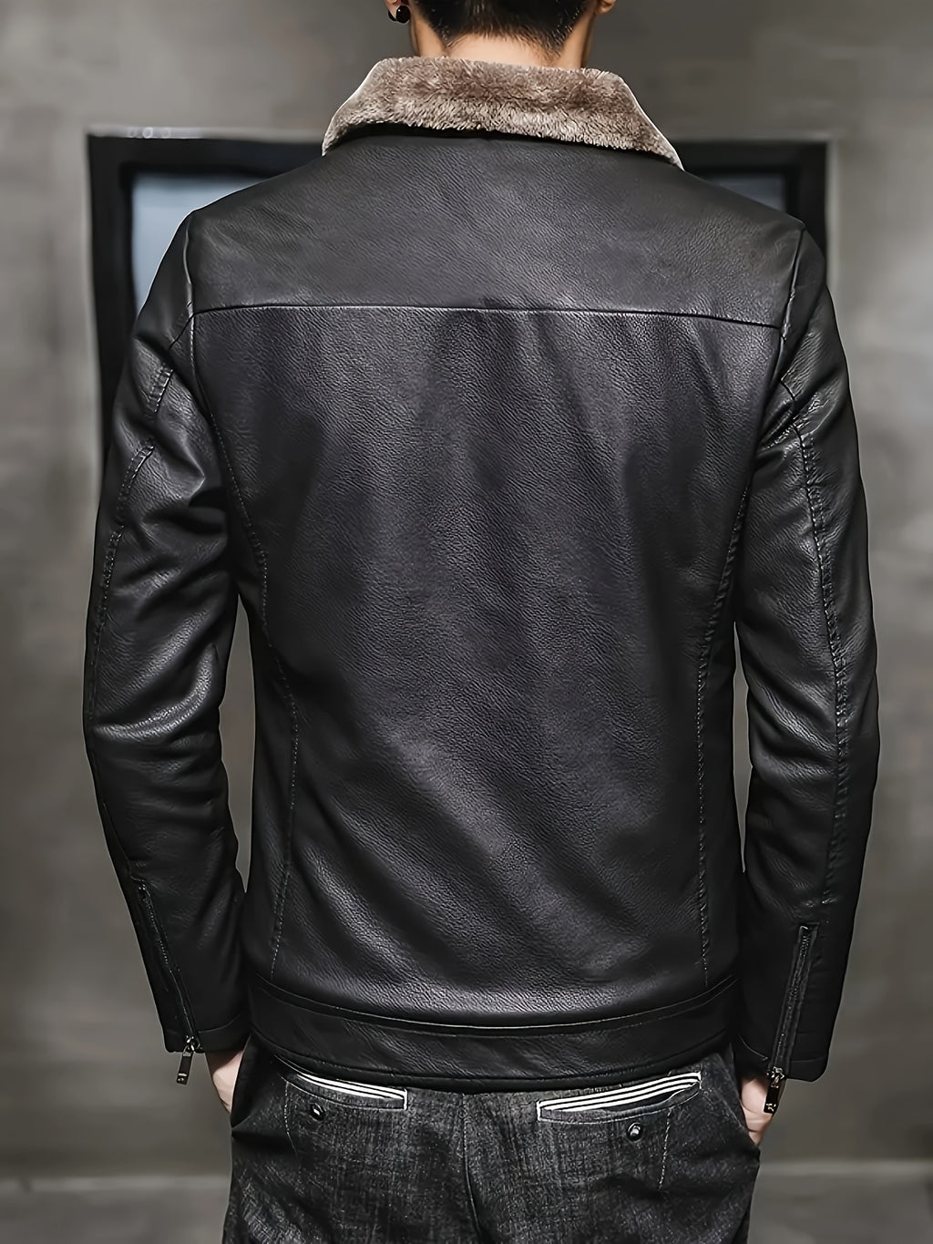 Veste en fausse fourrure long, à revers, photo 5