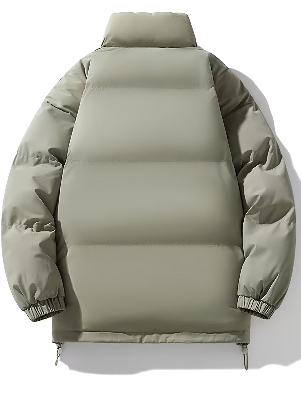 Manteau matelassé pour homme, à col montant, vert clair