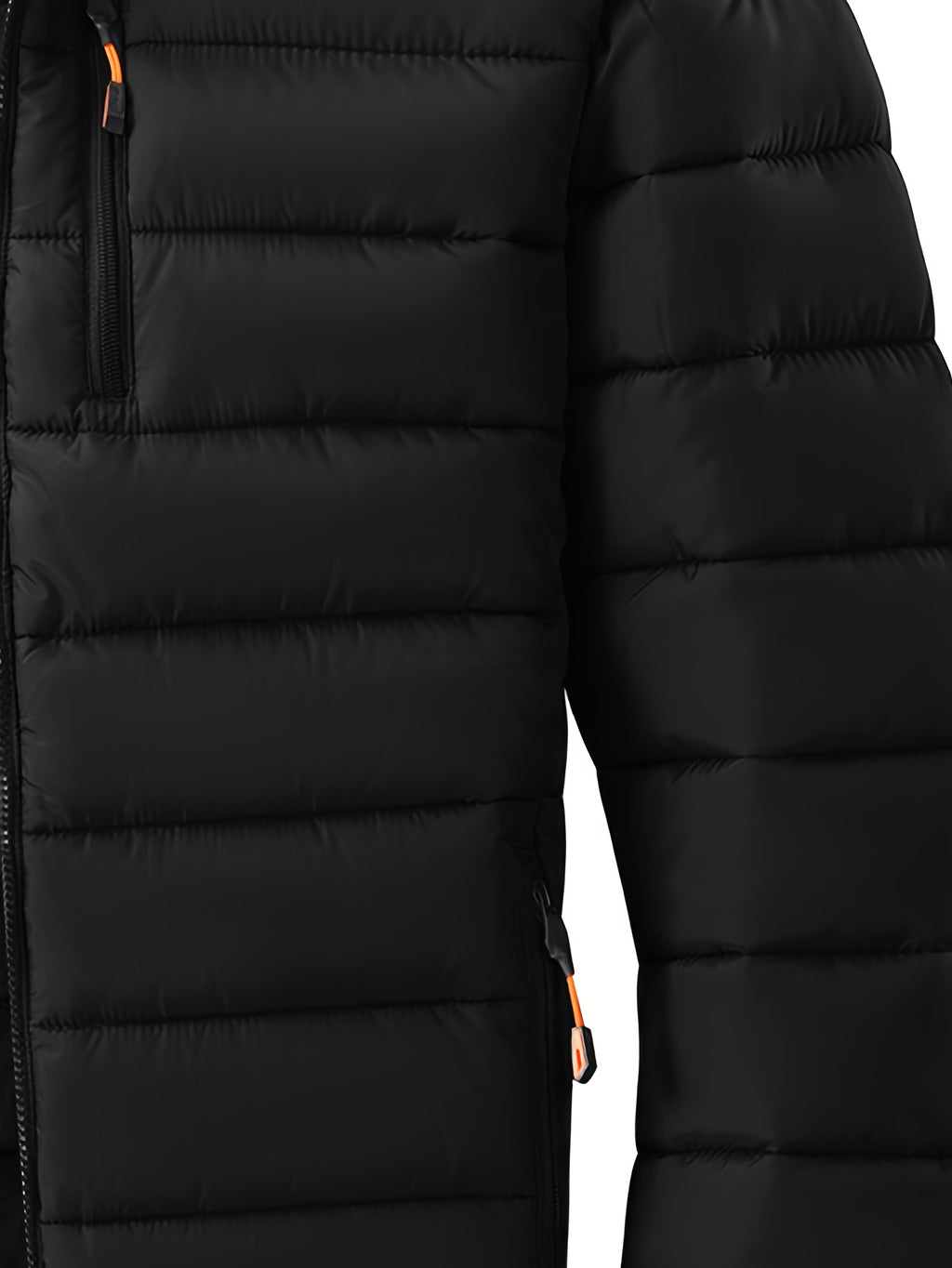 Manteau matelassé pour homme, coupe-vent, à capuche, bleu marine