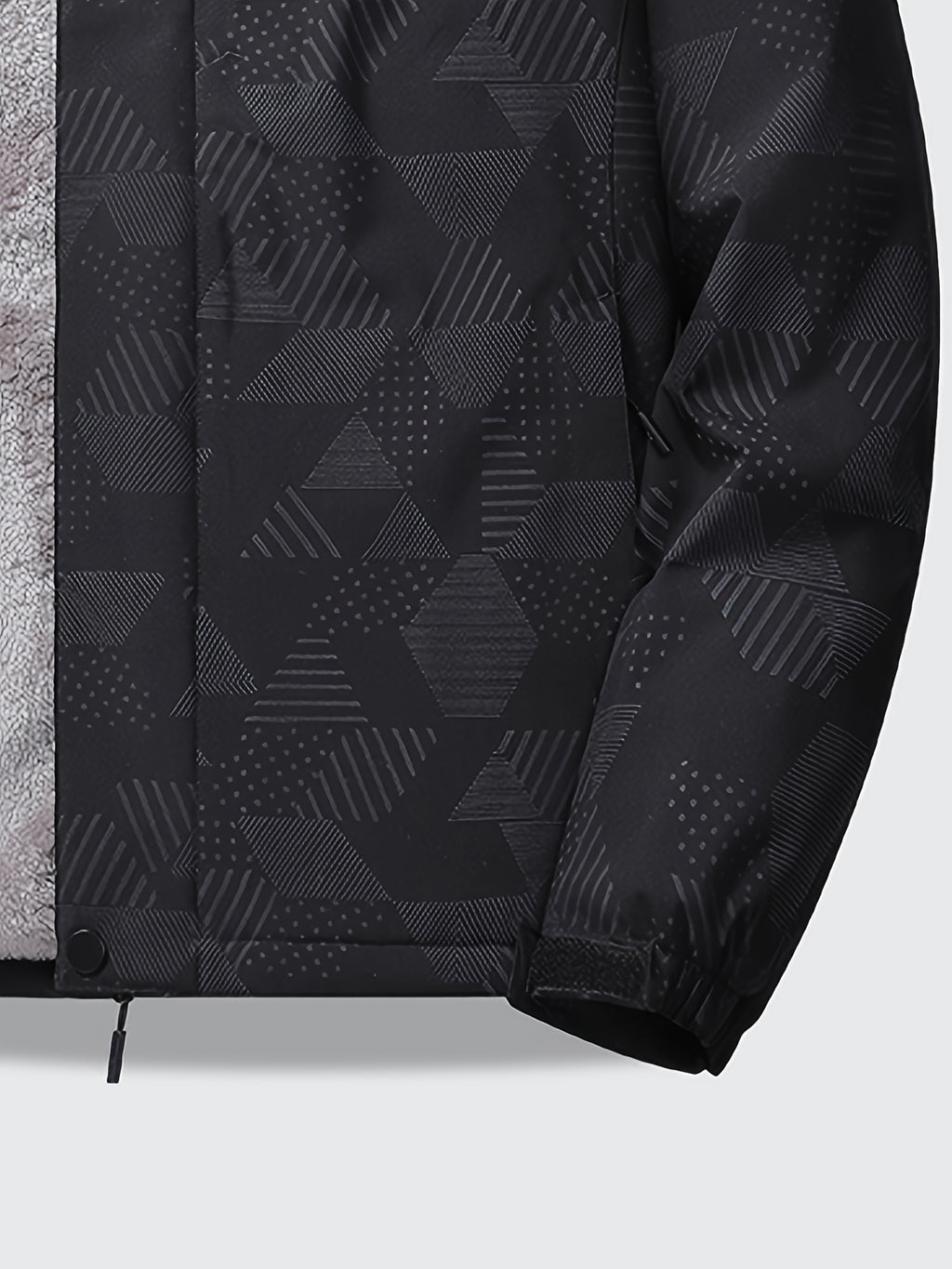 Veste pour homme, polaire, à capuche, noir