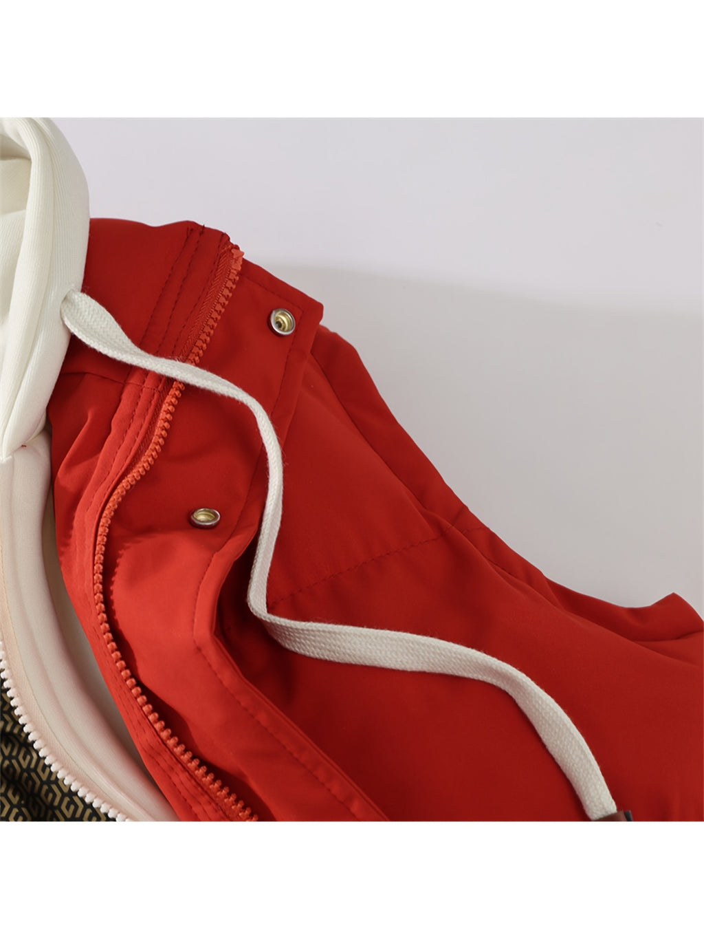 Gilet d'hiver chaud, design tendance sans manches aspect 2-en-1, capuche à cordon de serrage réglable, fermeture avant double ouverture par boutons-pression et fermeture éclair, poche de rangement pratique à insertion latérale, détails de bordu, photo 9