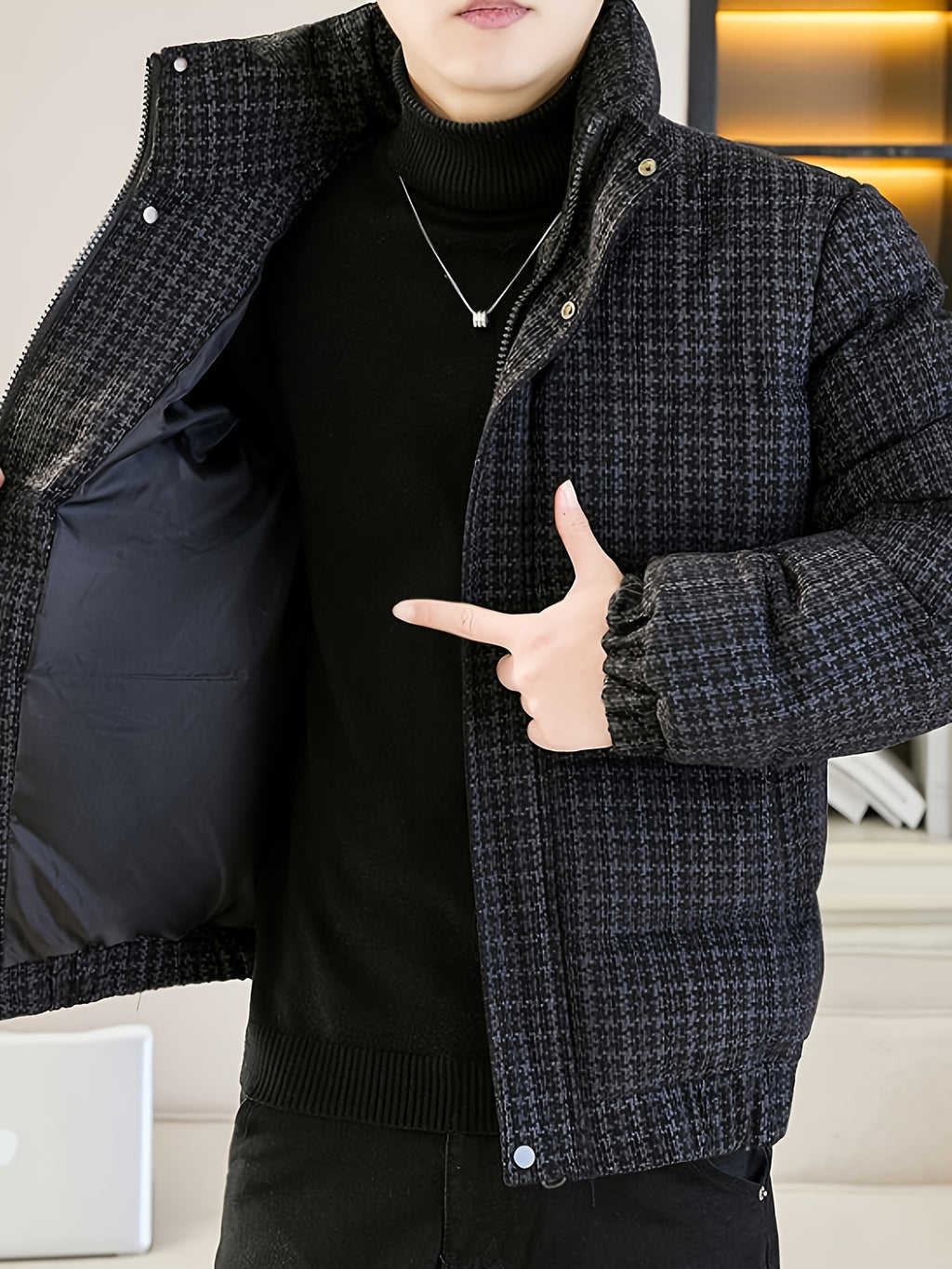Manteau matelassé pour homme, à col montant, modele 3