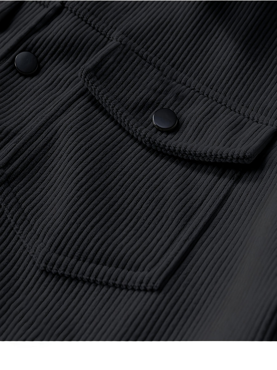Veste, velours côtelé, à revers, détail du vêtement