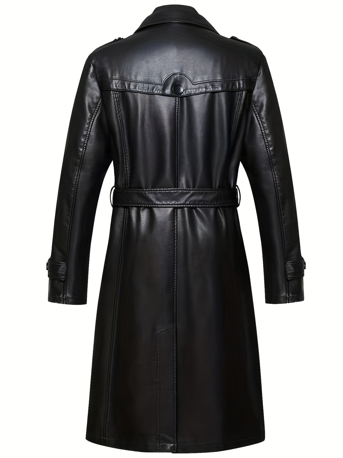 Manteau en cuir PU, coupe-vent, à revers, photo 3 Image