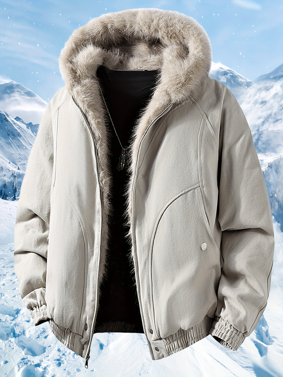 Veste, à capuche, beige, poche Image