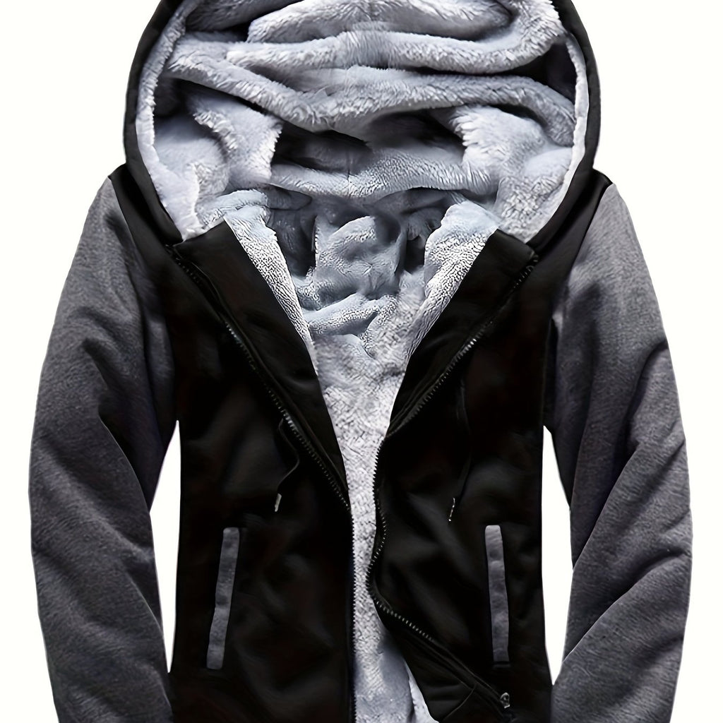 Veste, polaire, à capuche, graphite, coloris couleur graphite