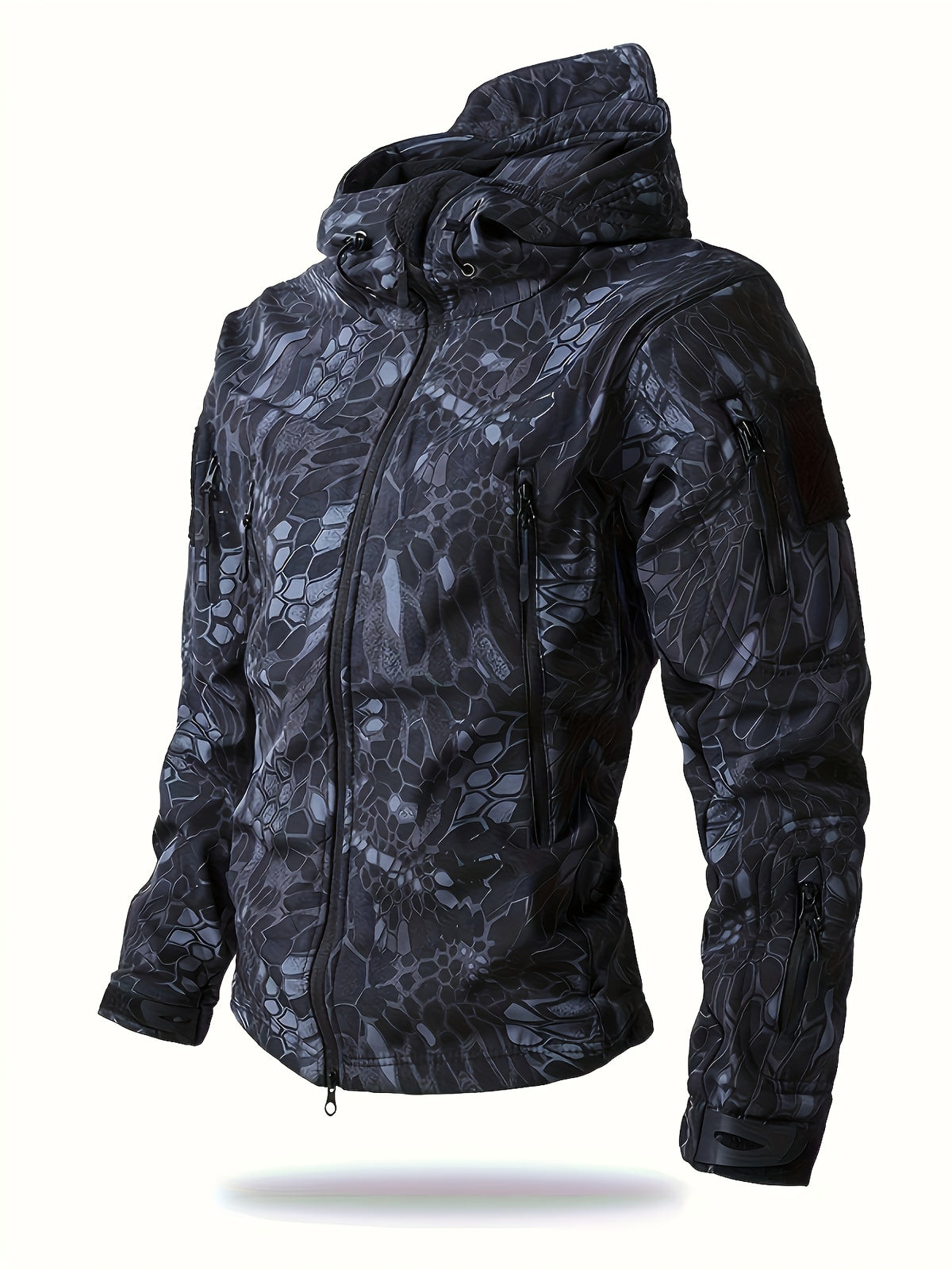 Veste pour homme, coupe-vent, à capuche, couleur jungle