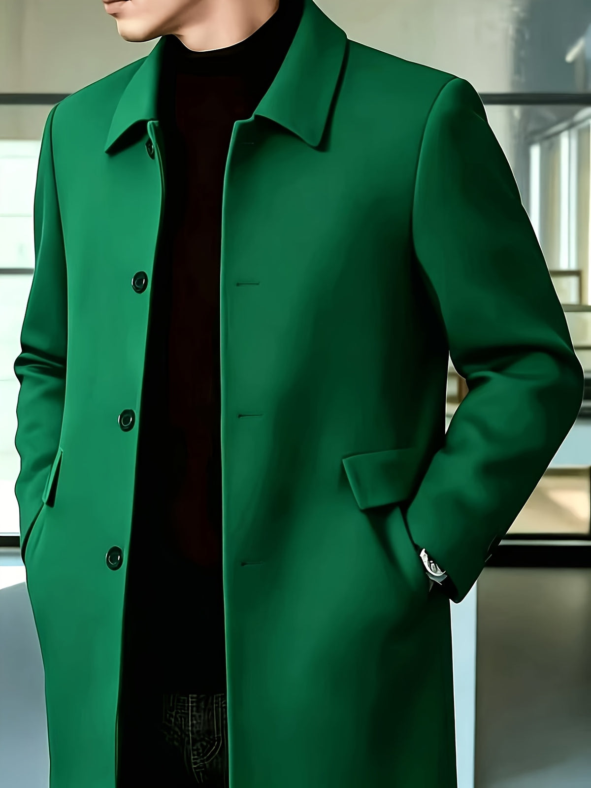 Veste pour homme, grandes tailles, à revers
