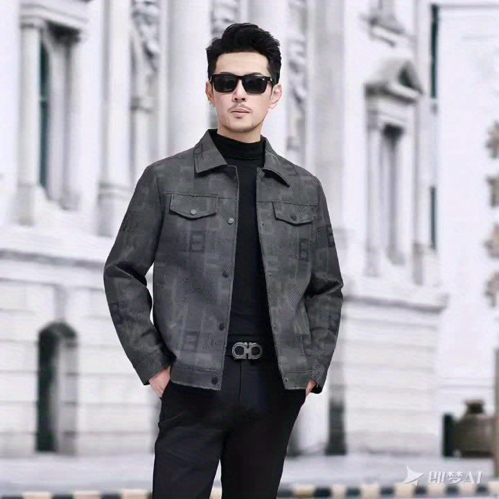 Veste court pour homme, à revers