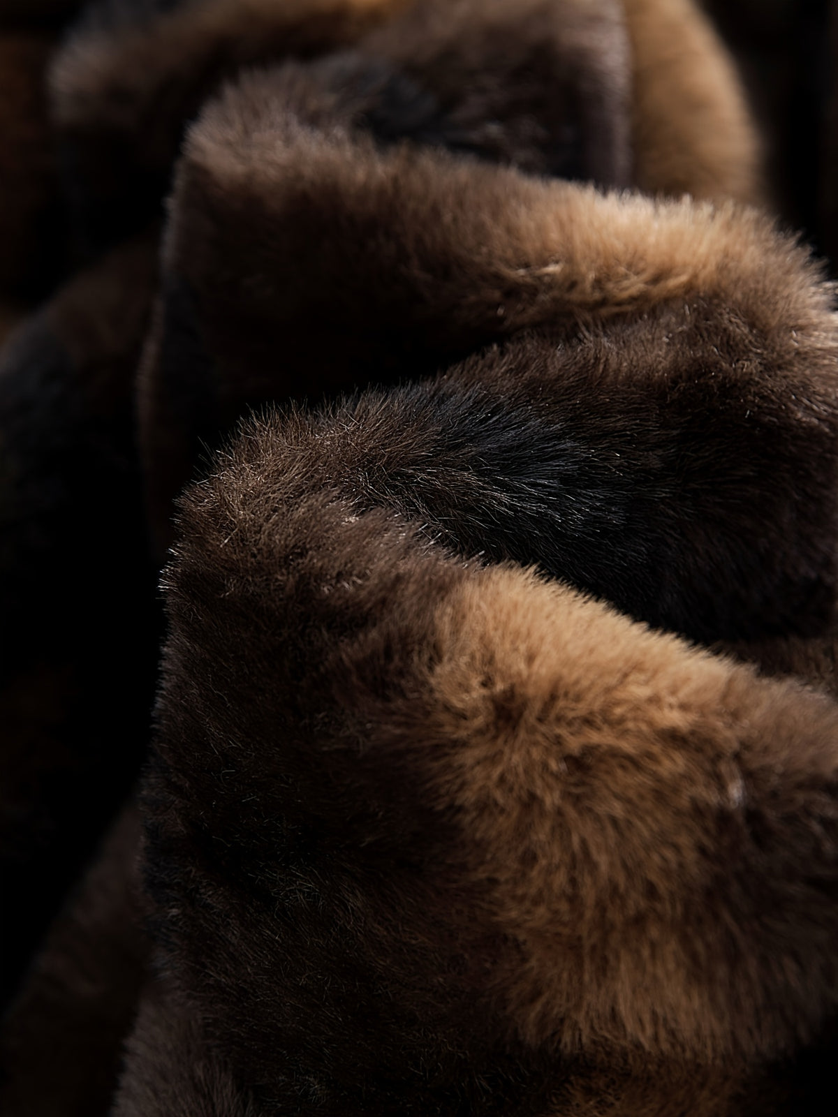 Veste en fausse fourrure pour homme, à capuche
