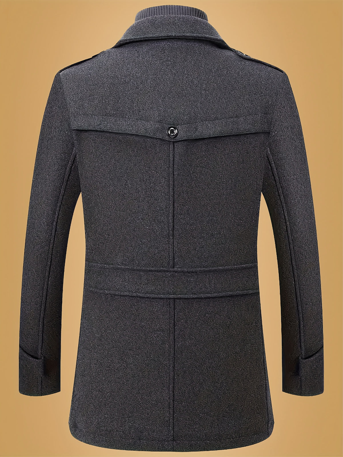Manteau en tweed à capuche pour homme, 30 % laine, coupe ajustée