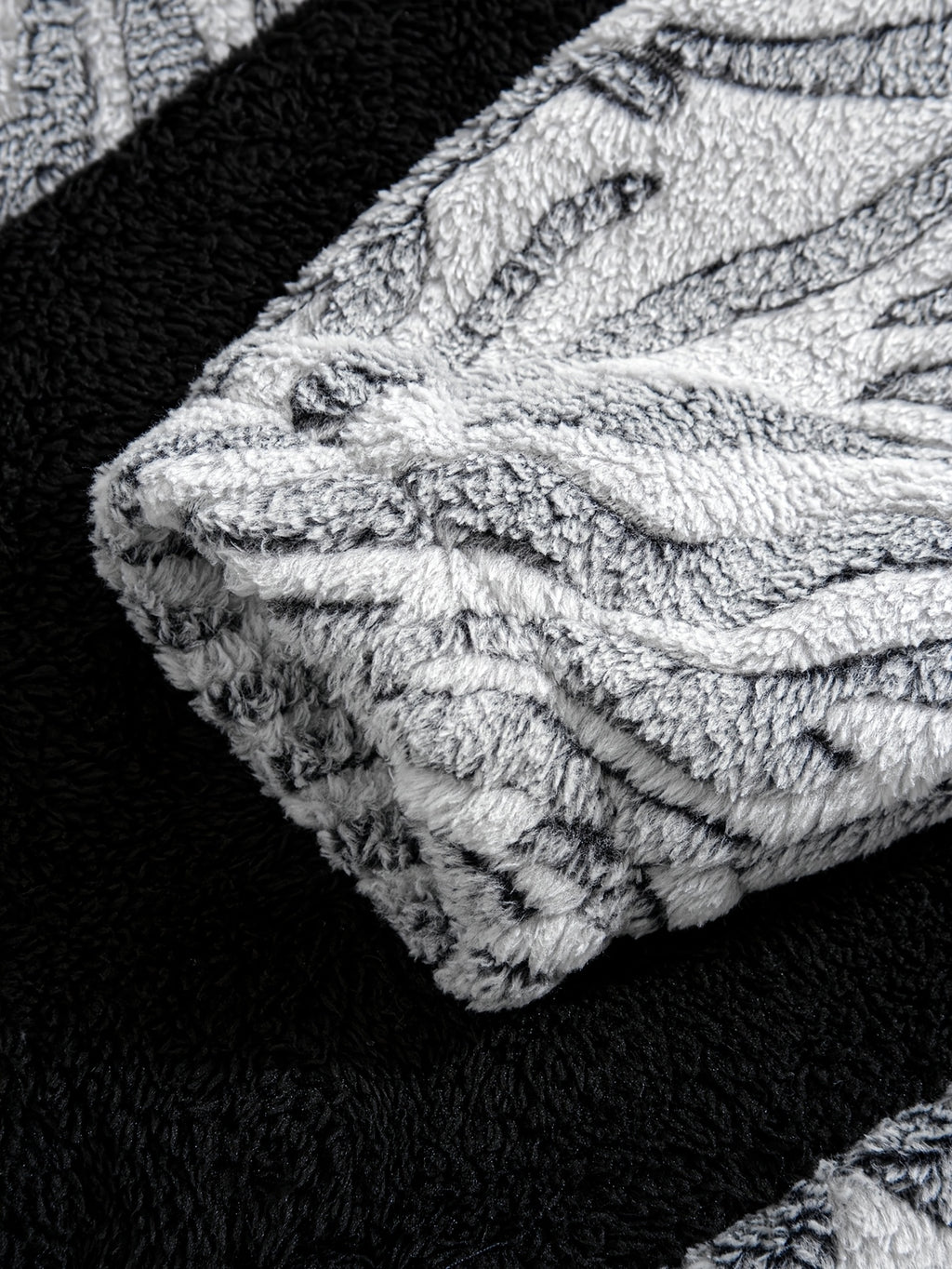 Veste pour homme, polaire, noir et blanc
