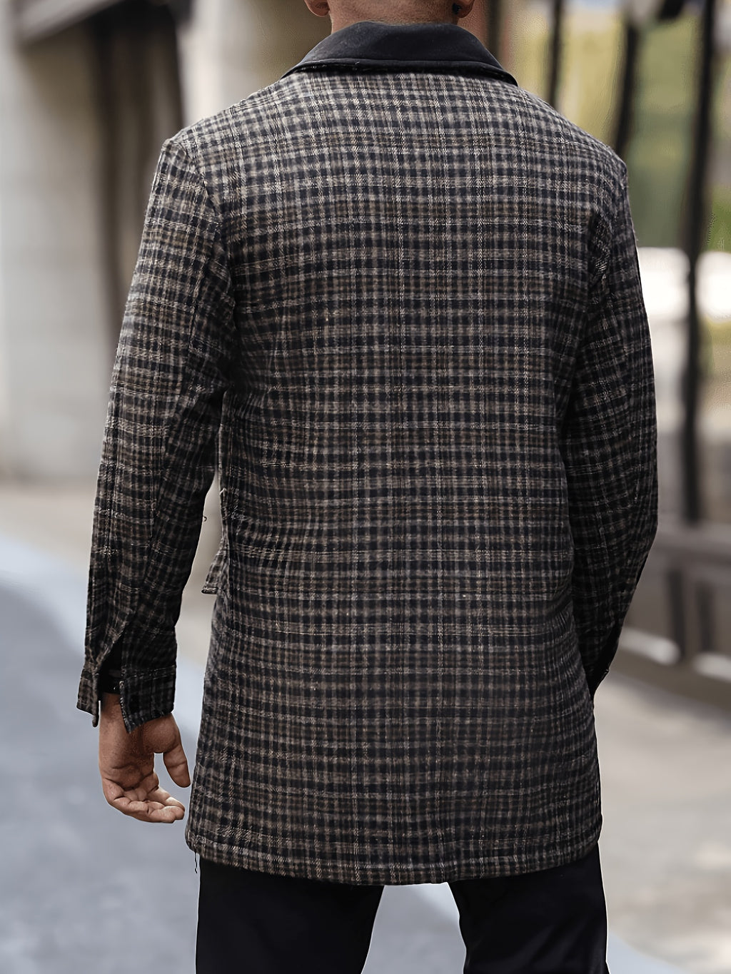 Trench pour homme, à revers, modele 4