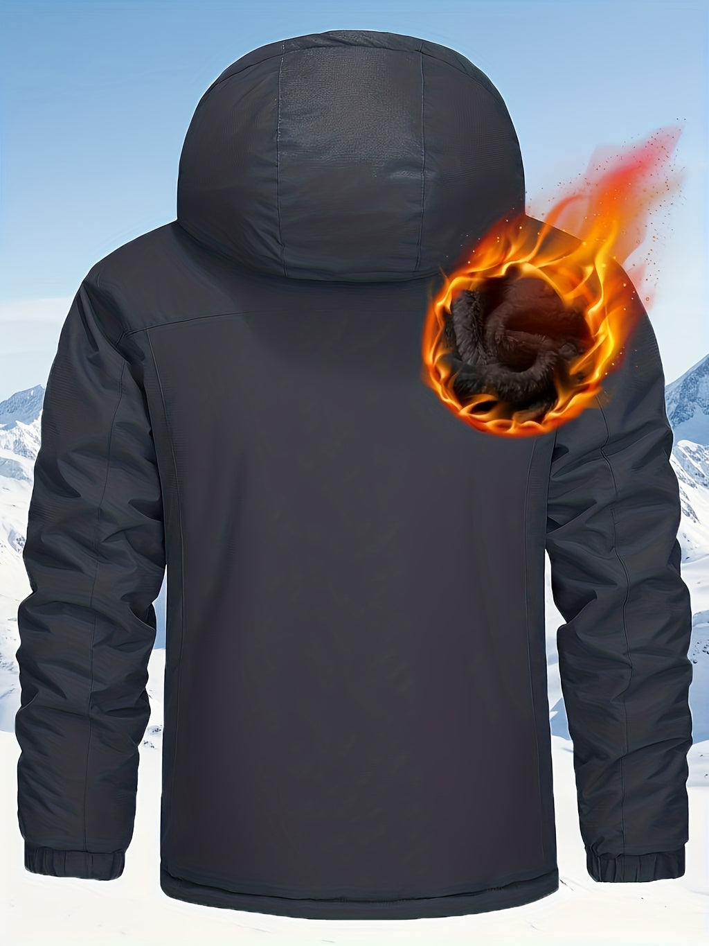 Veste pour homme, capuche amovible, vert militaire