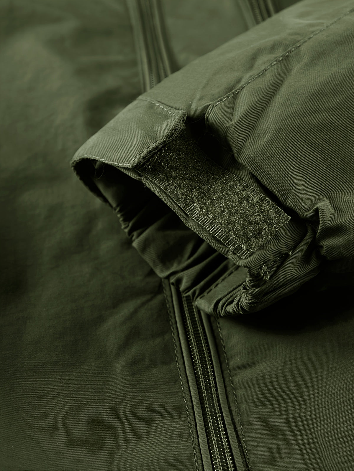Veste pour homme, polaire, à capuche, vert olive