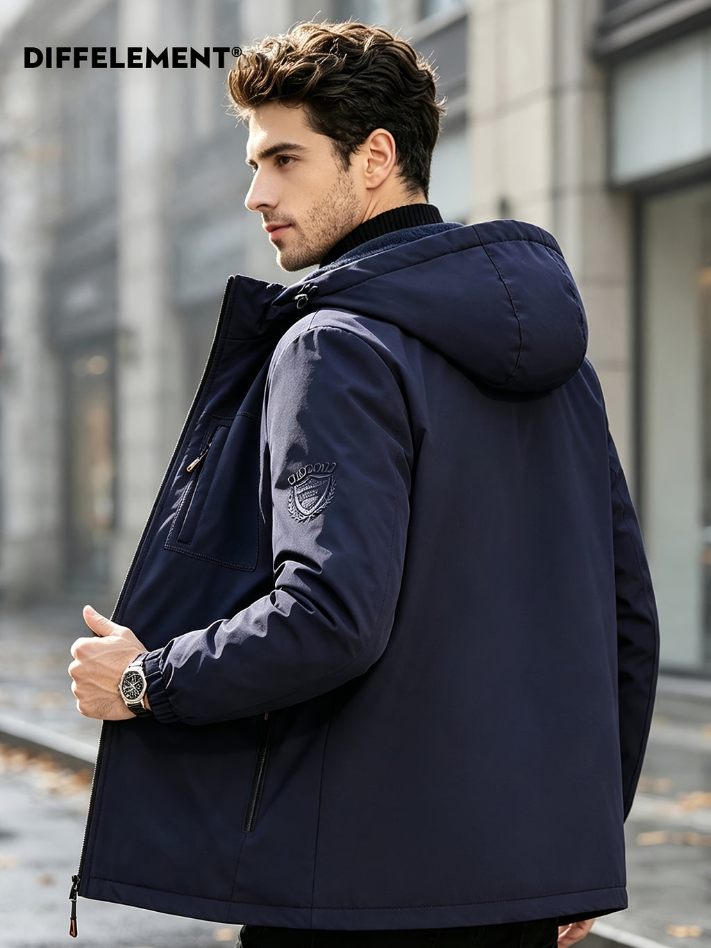 Manteau pour homme, à capuche, modele 7