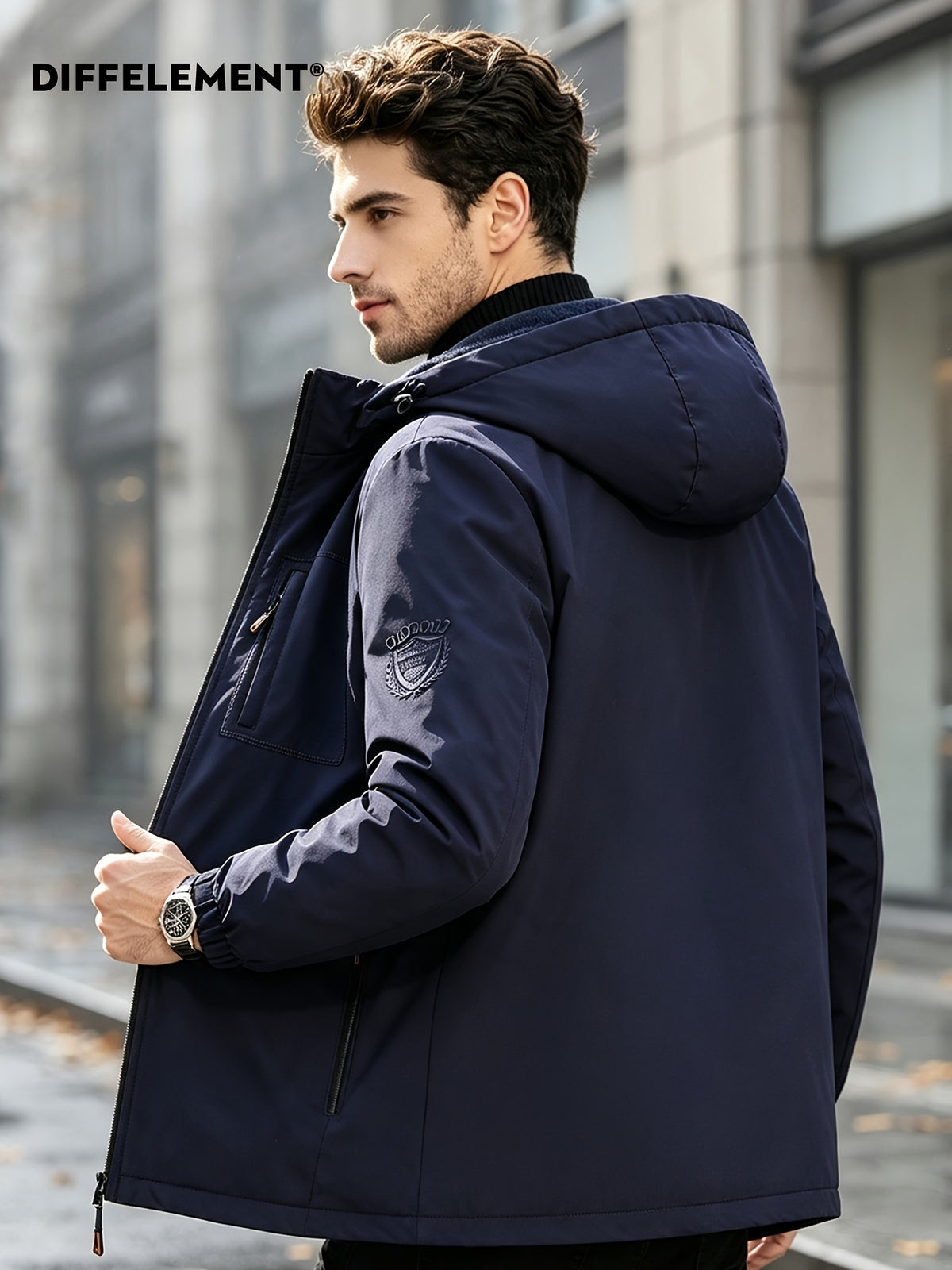 Manteau pour homme, à capuche, modele 7