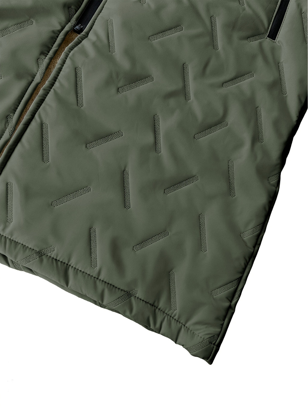 Parka long pour homme, polaire, à col montant