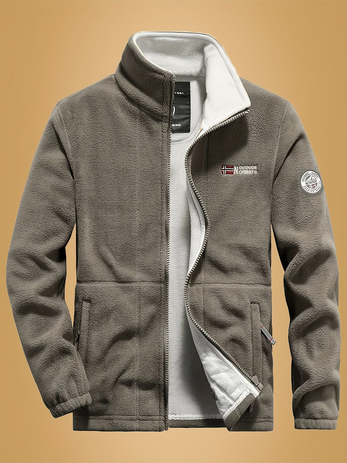 Veste pour homme, à col montant, il utilise