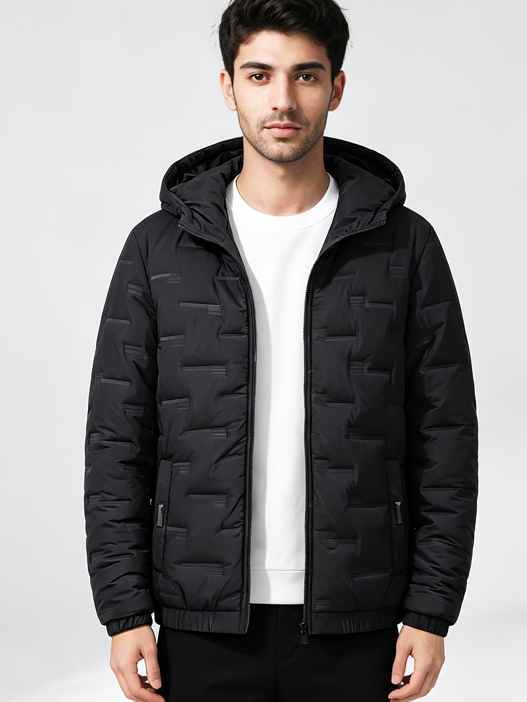 Manteau matelassé pour homme, imperméable, à capuche