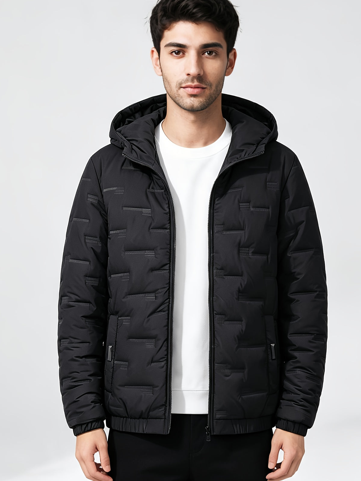 Manteau matelassé pour homme, imperméable, à capuche