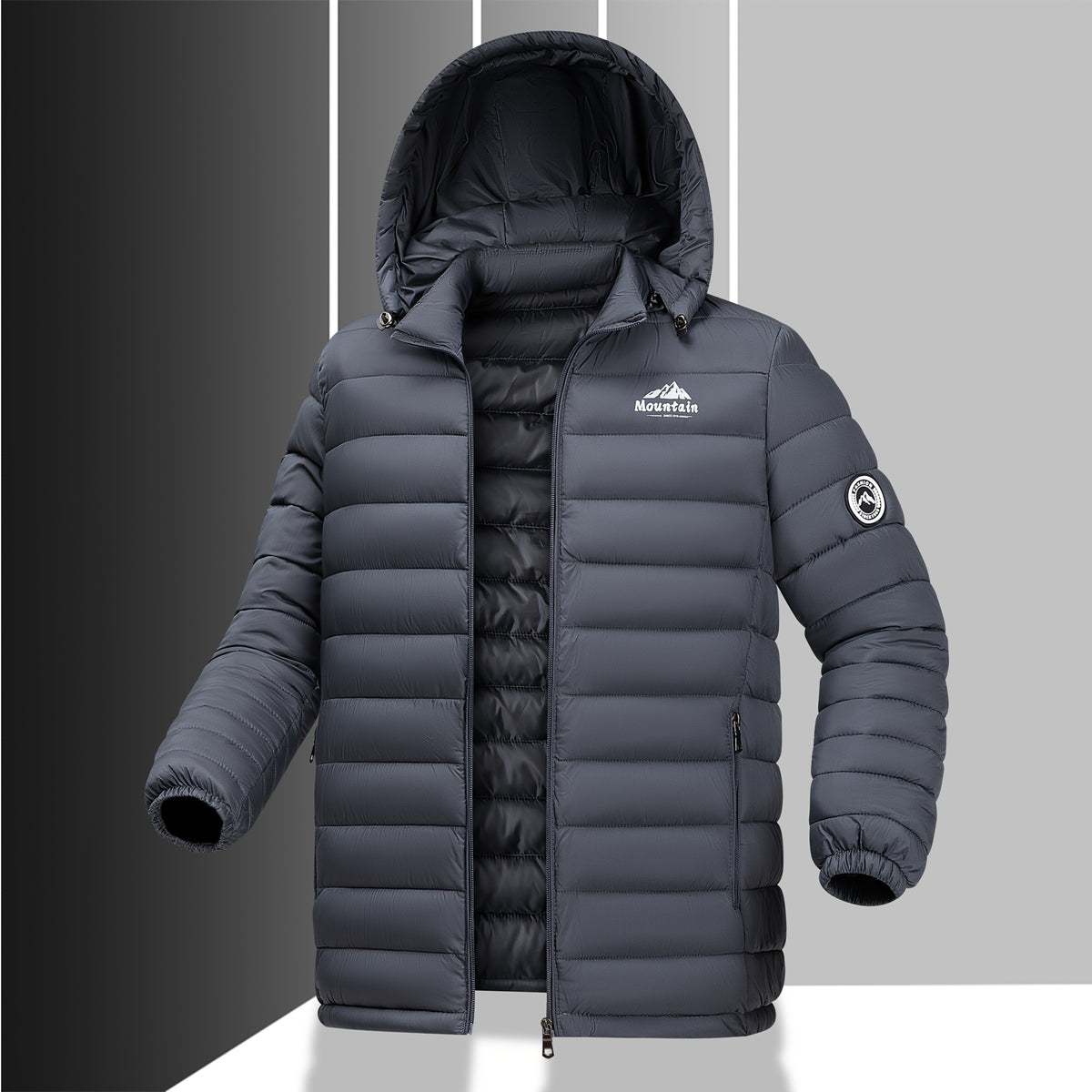 Veste matelassée pour homme, imperméable, à capuche