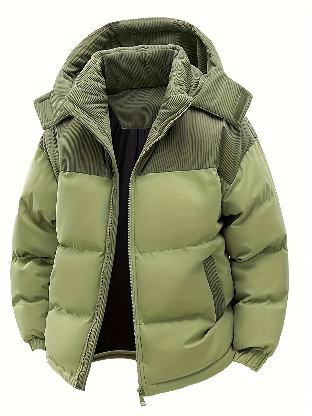 Veste pour homme, velours côtelé, à capuche