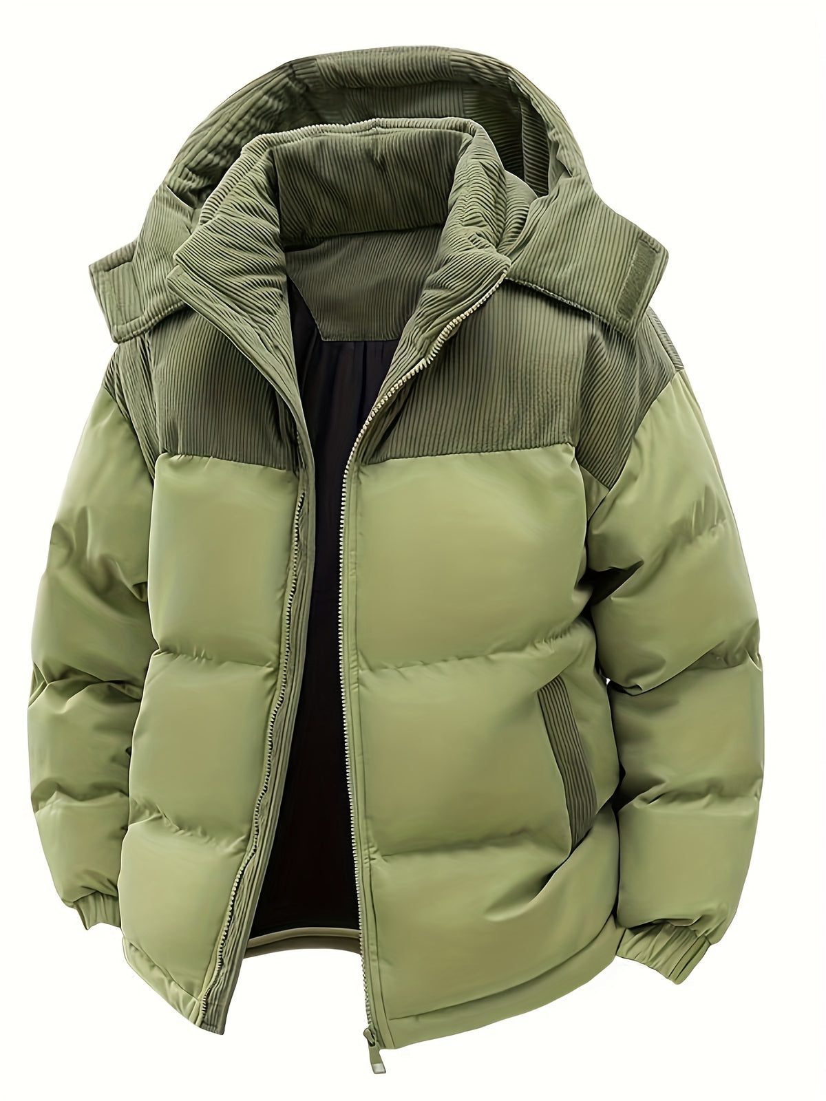 Veste pour homme, velours côtelé, à capuche