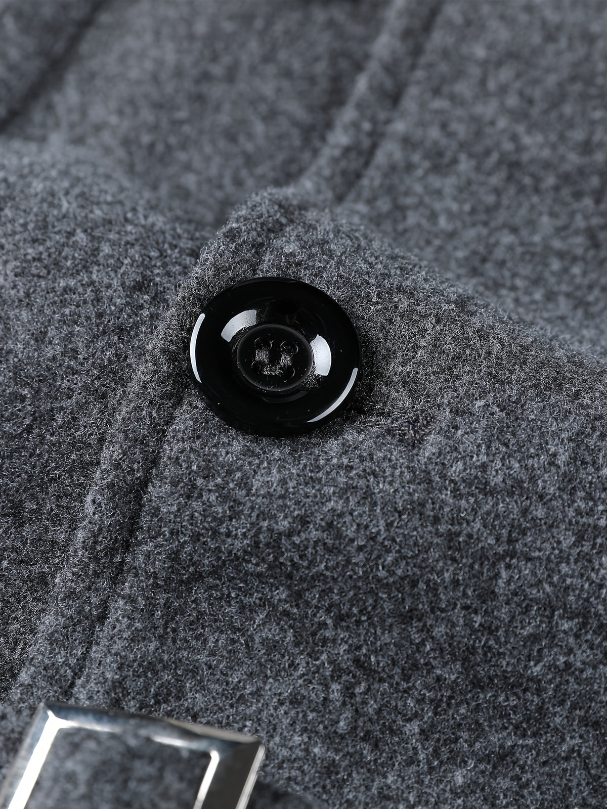Veste long pour homme, à col montant, gris