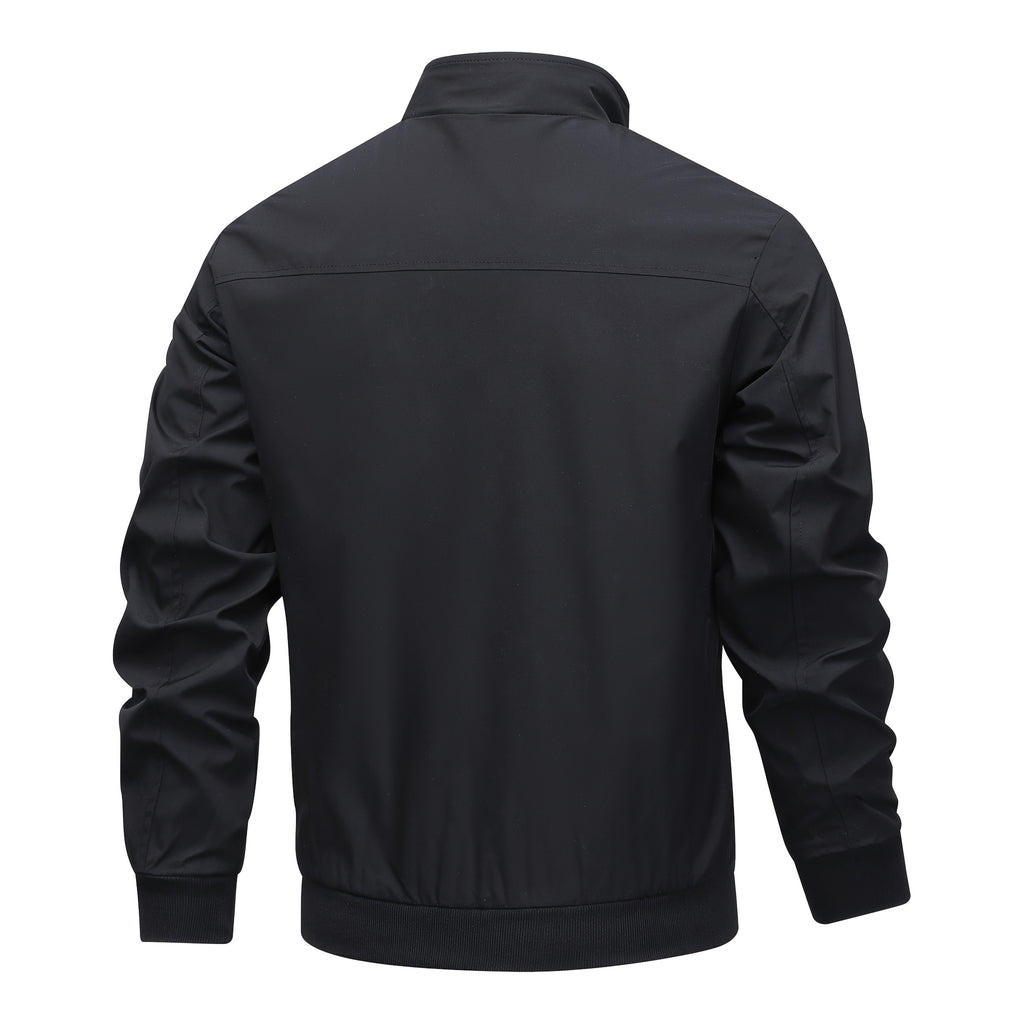 Veste, à carreaux, à col montant, noir, photo 5