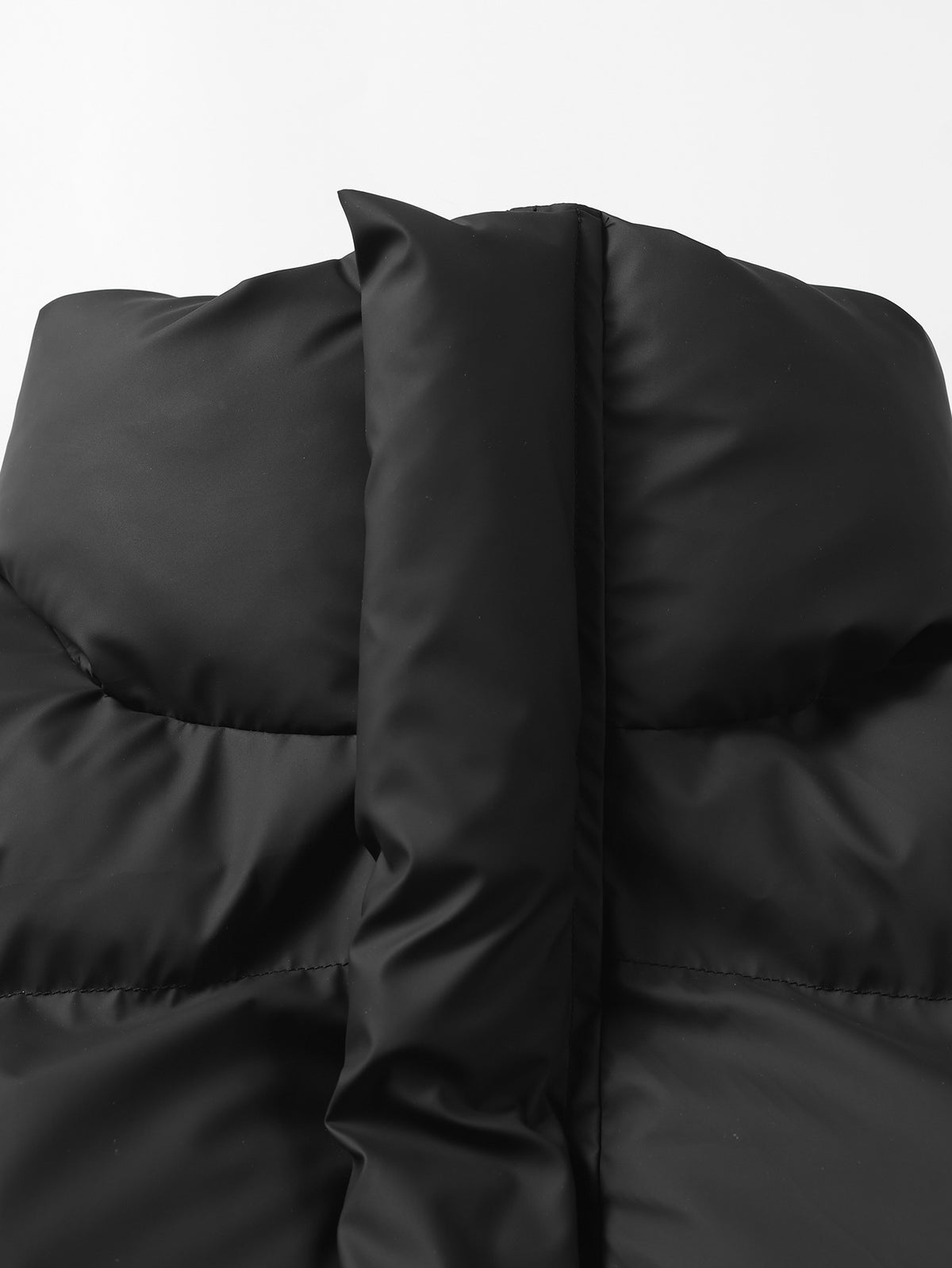 Veste matelassée pour homme, coupe-vent, à revers, noir